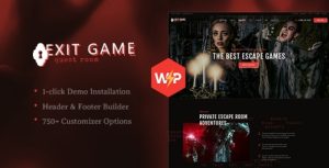 Exit Game | Real-Life Secret Escape Room WordPress Theme