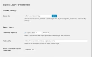 Express Login For WordPress