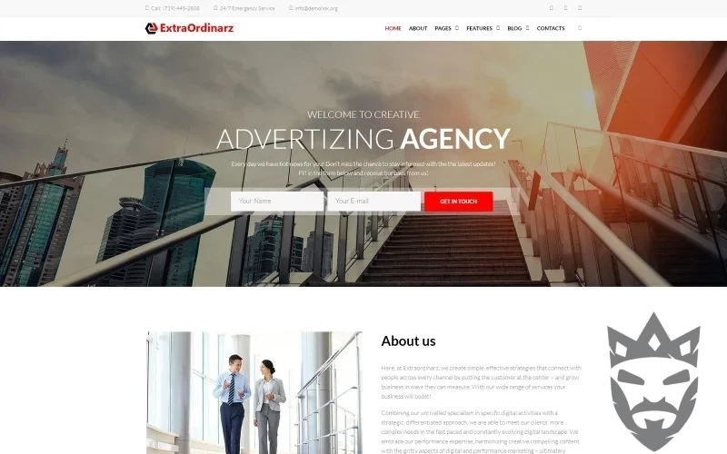 ExtraOrdinarz - Advertising Agency WordPress Theme