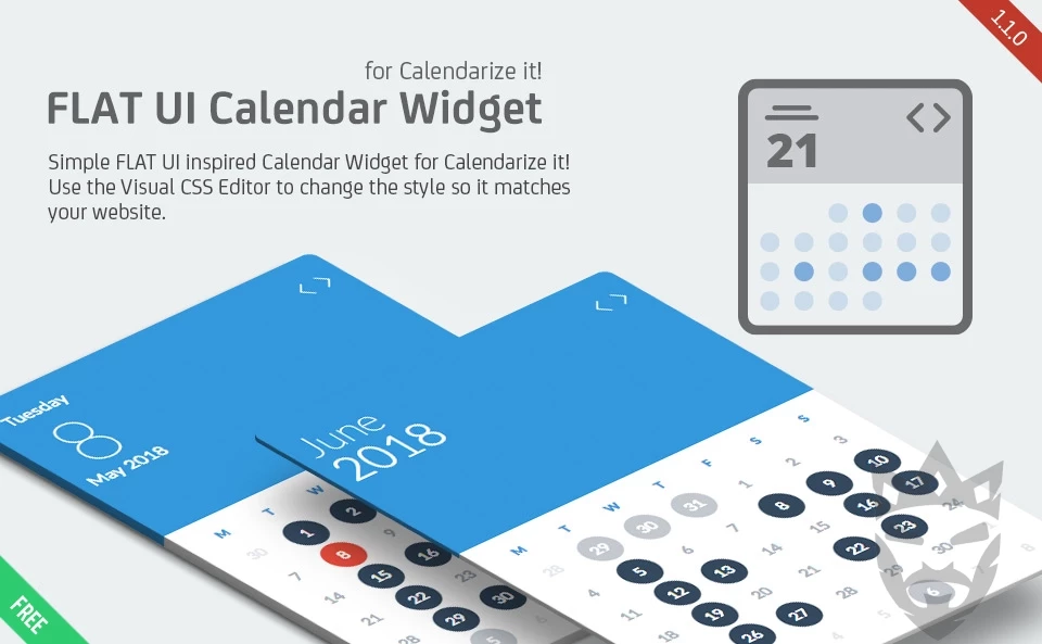 FLAT UI Calendar Widget for Calendarize it!