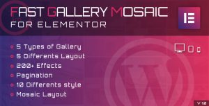 Fast Gallery Mosaic for Elementor WordPress Plugin