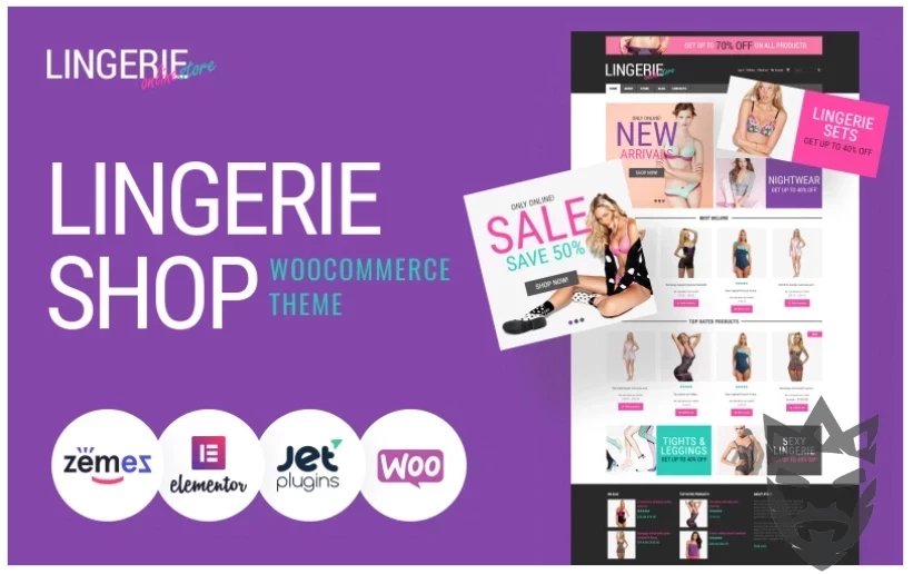 Feminine Lingerie WooCommerce Theme