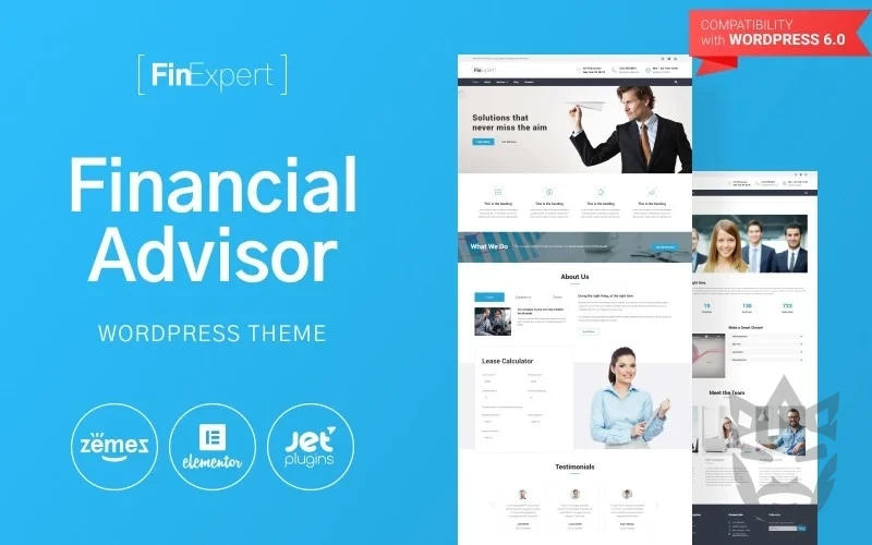 FinExpert - Financial Advisory Company Responsive WordPress Theme