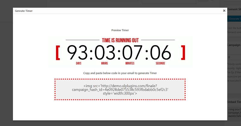 Finale Email Countdown Timer