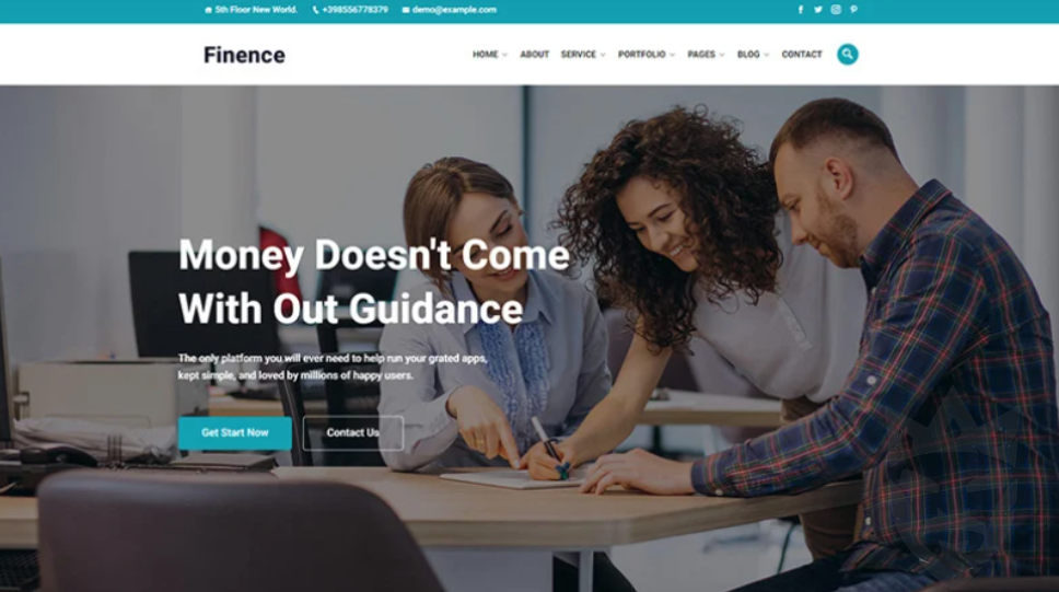 Finence - Financial  Commercial WordPress Theme