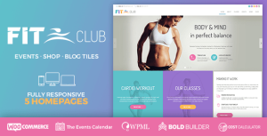 Fitness Club - Health  Gym WordPress Theme