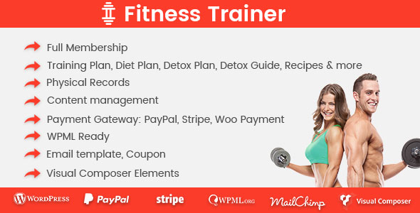 Fitness Trainer- Training Membership Plugin