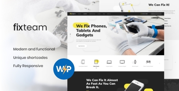 FixTeam | Electronics  Mobile Devices Repair WordPress Theme