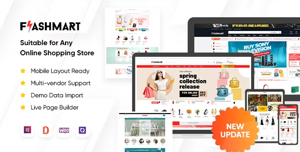 FlashMart - Multipurpose Elementor WooCommerce WordPress Theme (10+ Homepages  Mobile Layout Ready)