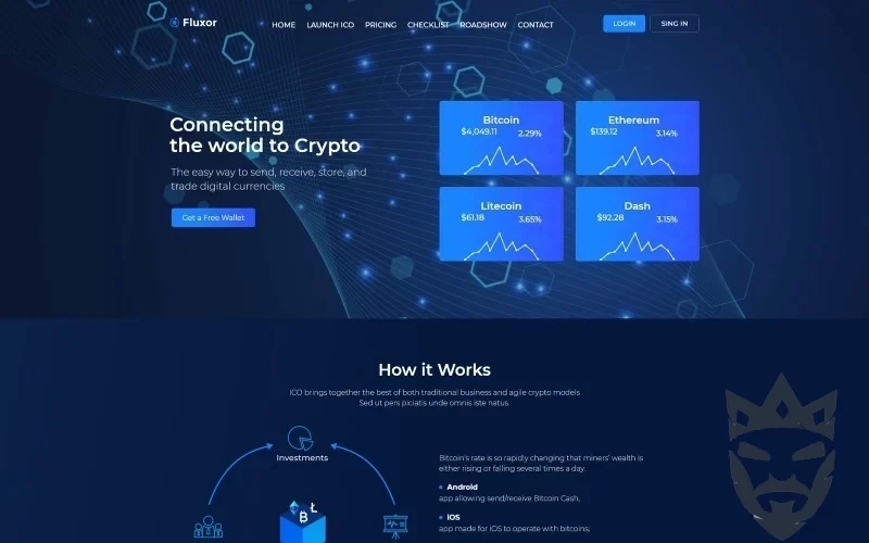 Fluxor - Crypcocurrency Investment WordPress Elementor Theme WordPress Theme