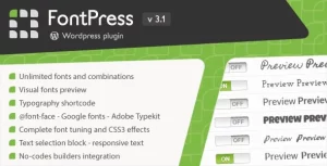 FontPress - Wordpress Font Manager