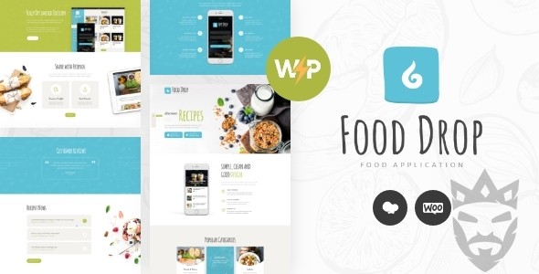 Food Drop | Meal Ordering  Delivery Mobile App WordPress Theme