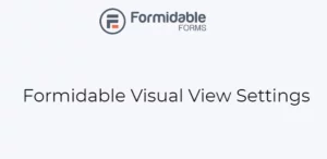 Formidable Visual View Settings