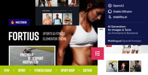 Fortius - Sports  Fitness Elementor WordPress Theme