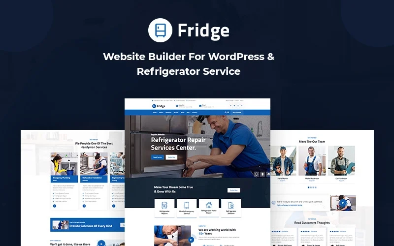 Fridge - Website Builder For WordPress & Refrigerator Service WordPress Theme