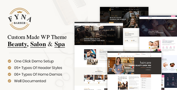 Fyna - Beauty salon and Spa WordPress Theme with Appointments Booking