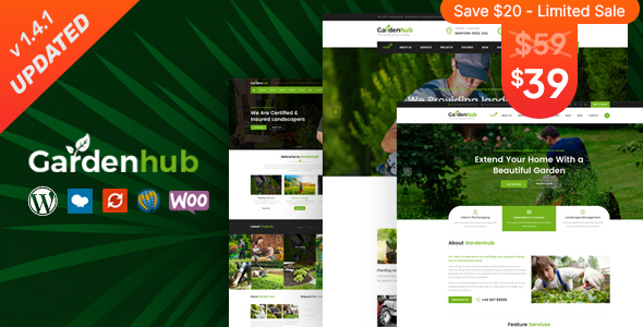 Garden HUB - Lawn  Landscaping WordPress Theme