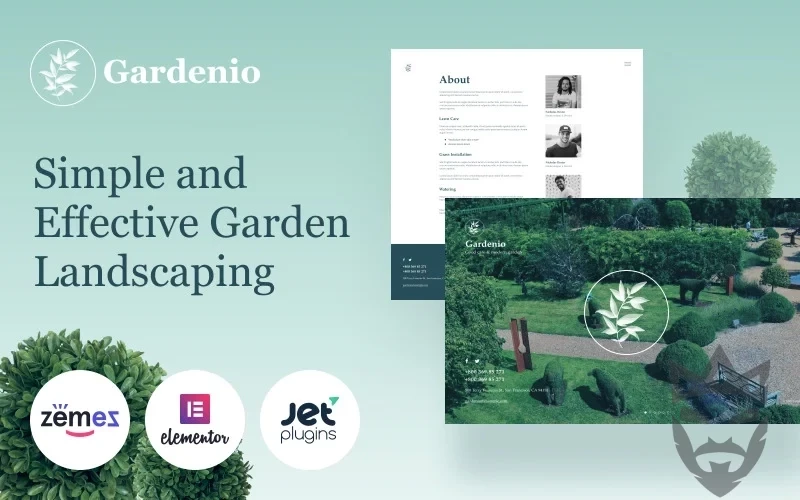 Gardenio - Simple and Effective Garden Landscaping Template for WordPress Theme