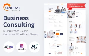 Generisys - Business Consulting Multipurpose Classic WordPress Elementor Theme WordPress Theme