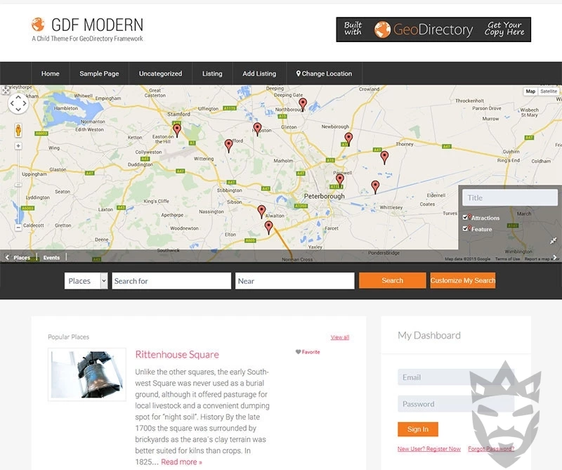 GeoDirectory GDF Modern Child Theme