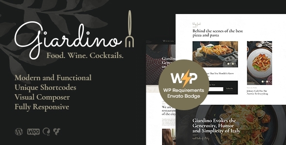 Giardino | Italian Restaurant WordPress Theme