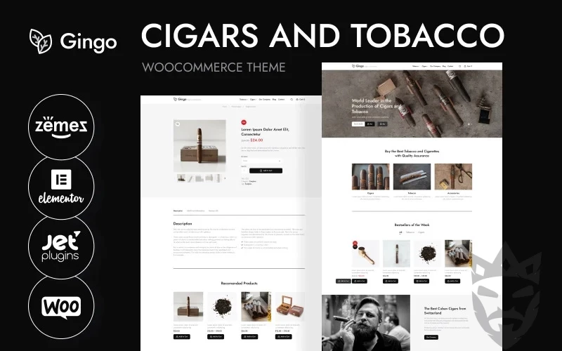 Gingo - Cigars and Tobacco WordPress Theme