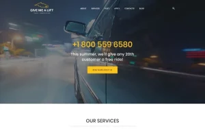 Give Me A Lift - Transportation & Taxi Services WordPress Theme