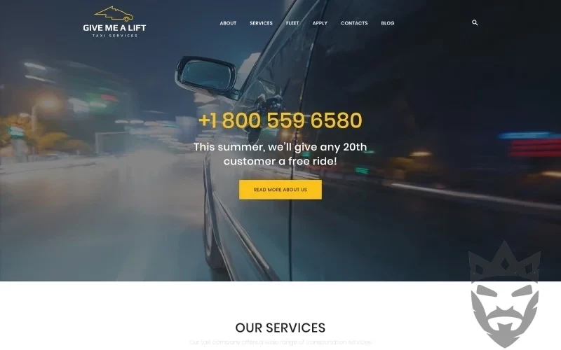 Give Me A Lift - Transportation & Taxi Services WordPress Theme