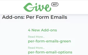 GiveWP Per Form Emails