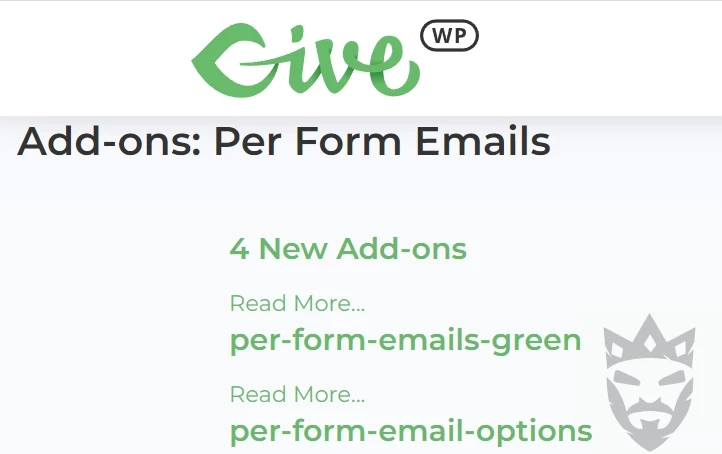 GiveWP Per Form Emails