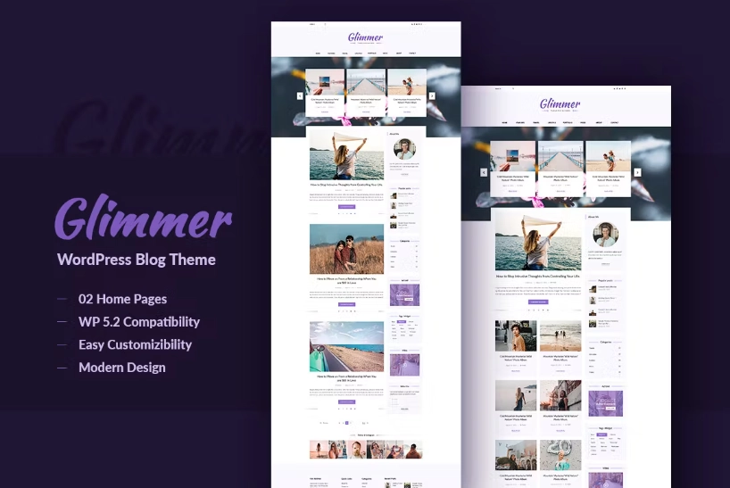 Glimmer Blogging Theme