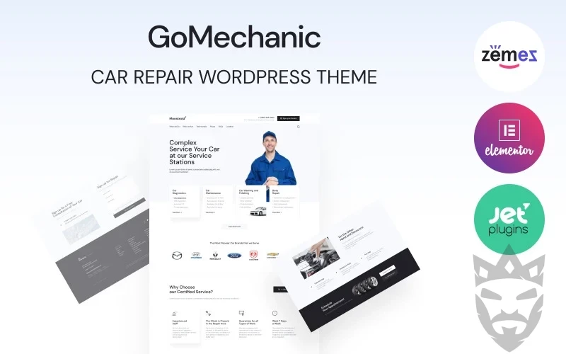 GoMechanic - Car Services and Workshop WordPress theme WordPress Theme