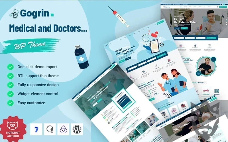 Gogrin - Medical and Doctors WordPress Theme