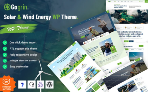 Gogrin - Solar  Wind Energy WordPress Theme