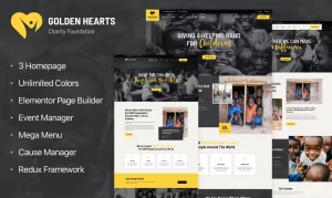 Golden Hearts - Fundraising & Charity Theme