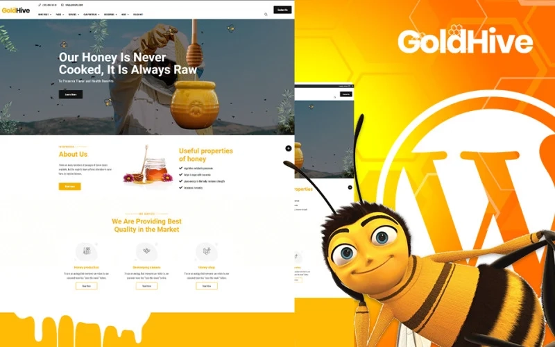 Goldhive | Honey Farm and Production WordPress Theme