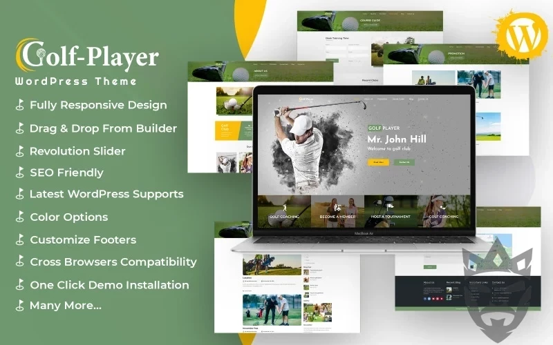 Golf player - Golf and Sport WordPress Theme