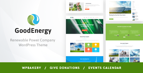 Good Energy - Ecology  Renewable Energy WordPress Theme