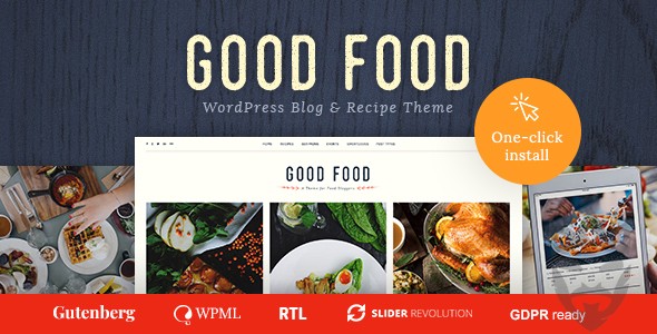 Good Food - Recipe Magazine  Culinary Blog Theme