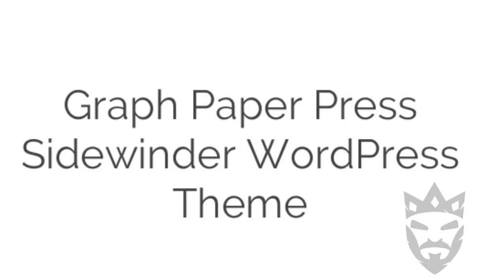 Graph Paper Press Sidewinder WordPress Theme