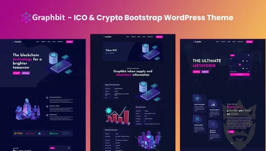 Graphbit - ICO & Crypto Bootstrap WordPress Theme