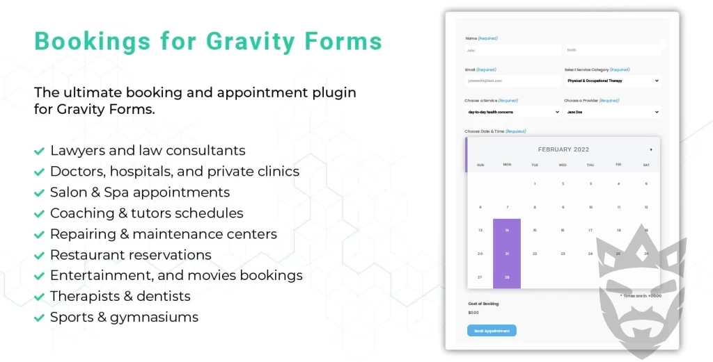 Gravity Forms Bookings