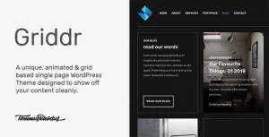 Griddr - Animated Grid Creative WordPress Theme