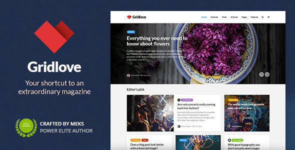 Gridlove - News Portal  Magazine WordPress Theme