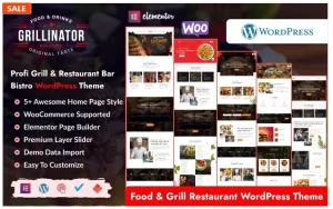 Grillinator - Food Grill Restaurant Elementor WordPress Theme