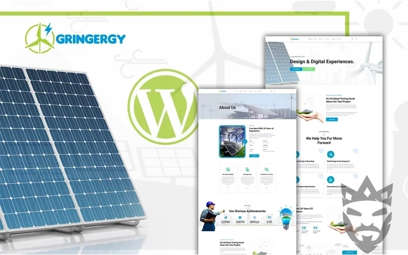 Grinenrgy Green Energy Solar Power WordPress Theme