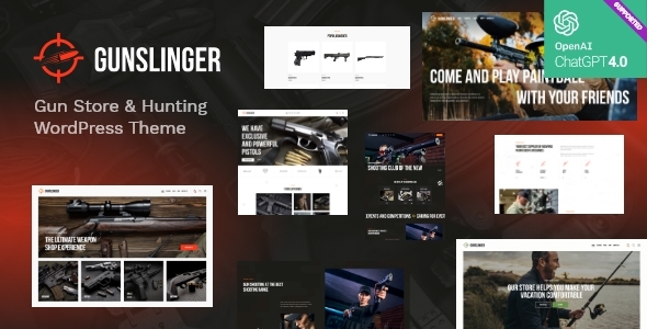 Gunslinger — Gun Store  Hunting WordPress Theme