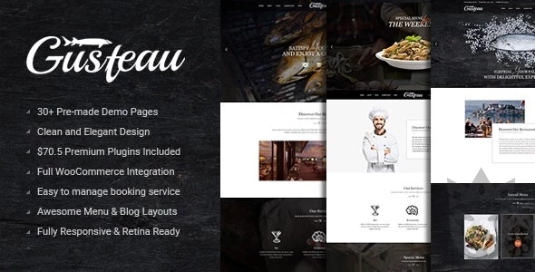 Gusteau – Elegant Food - Coffee and Restaurant WordPress Theme