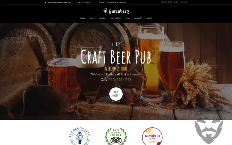 GutenBerg - Beer Pub and Brewery WordPress Theme