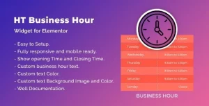 HT Business Hour Widget for Elementor